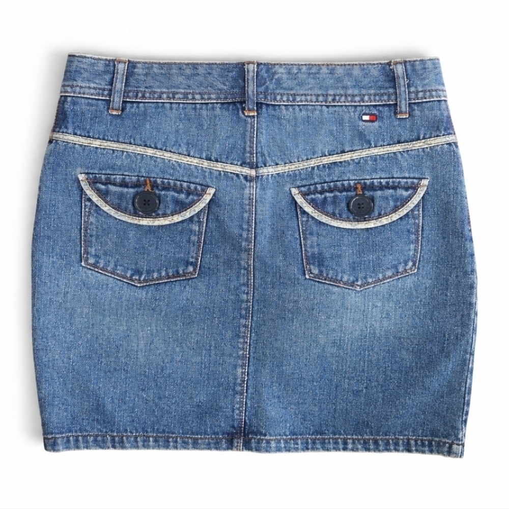 Tommy Hilfiger Denim Mini Skirt Blue Size 2 EUC - Picture 4 of 4